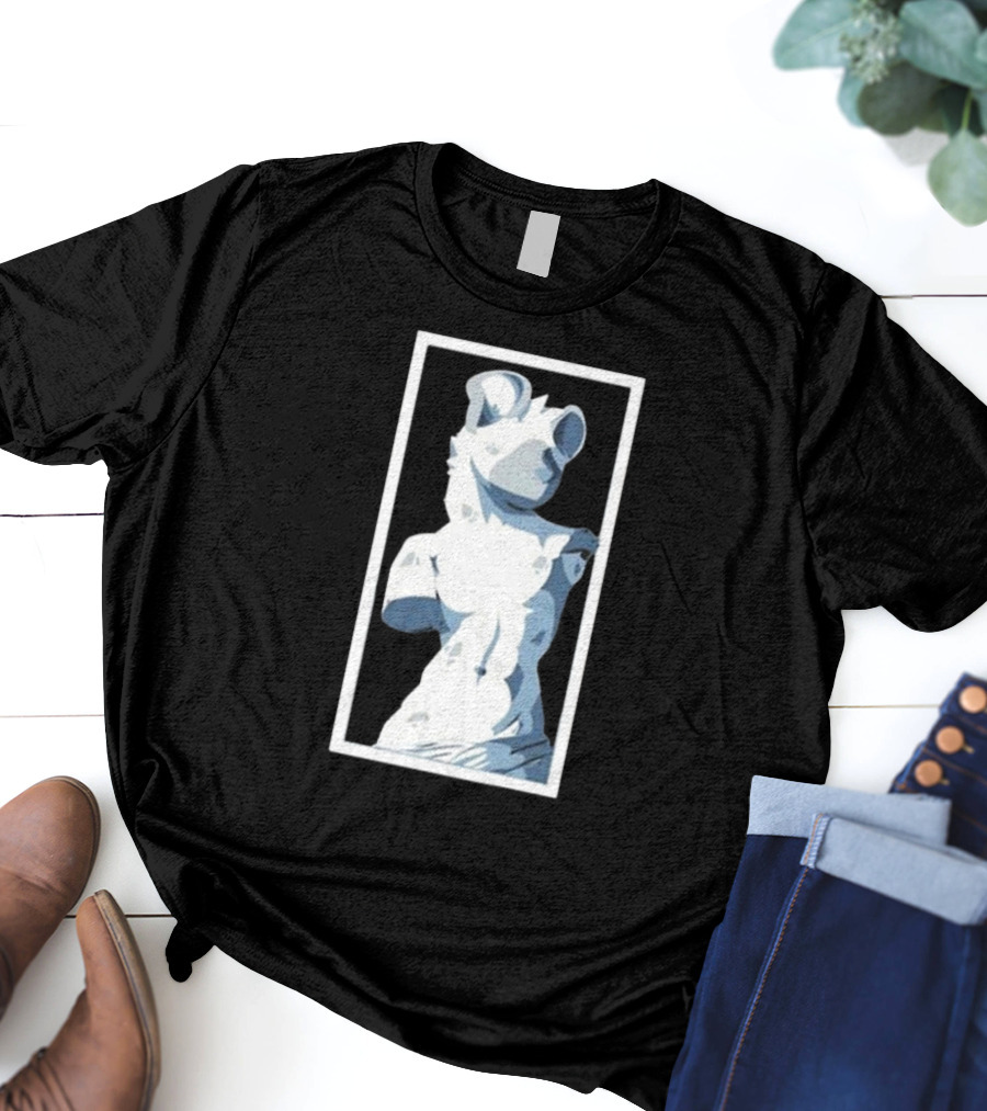 Mangoyena God's Chosen Hyena Statue Style T-Shirt