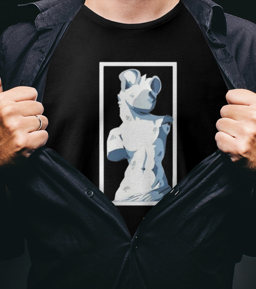 Mangoyena God's Chosen Hyena Statue Style T-Shirt