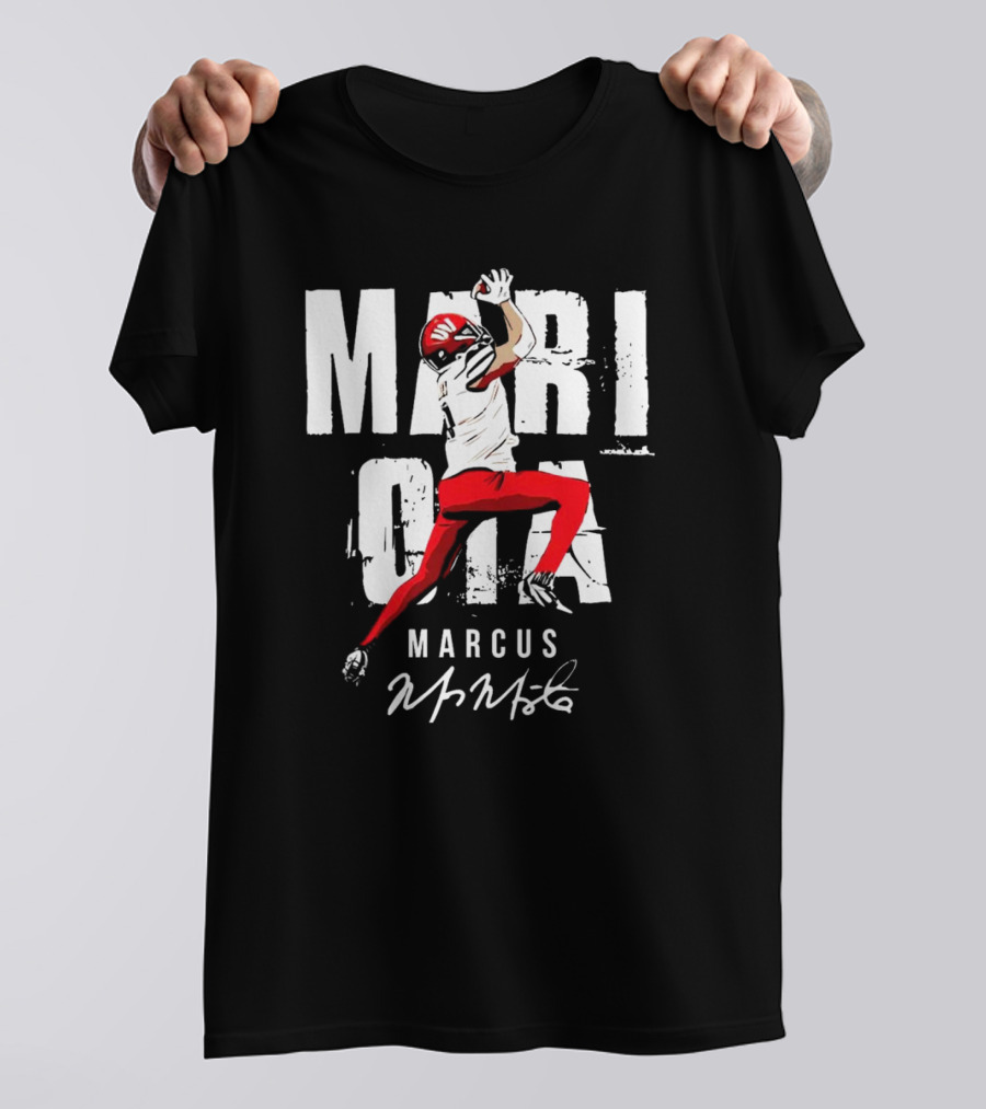"Mari OIA Marcus Mariota Washington Commanders NFL Signature" T-Shirt
