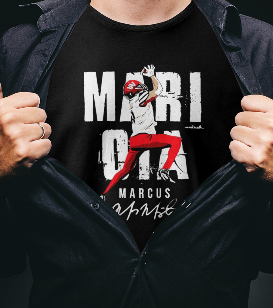 "Mari OIA Marcus Mariota Washington Commanders NFL Signature" T-Shirt