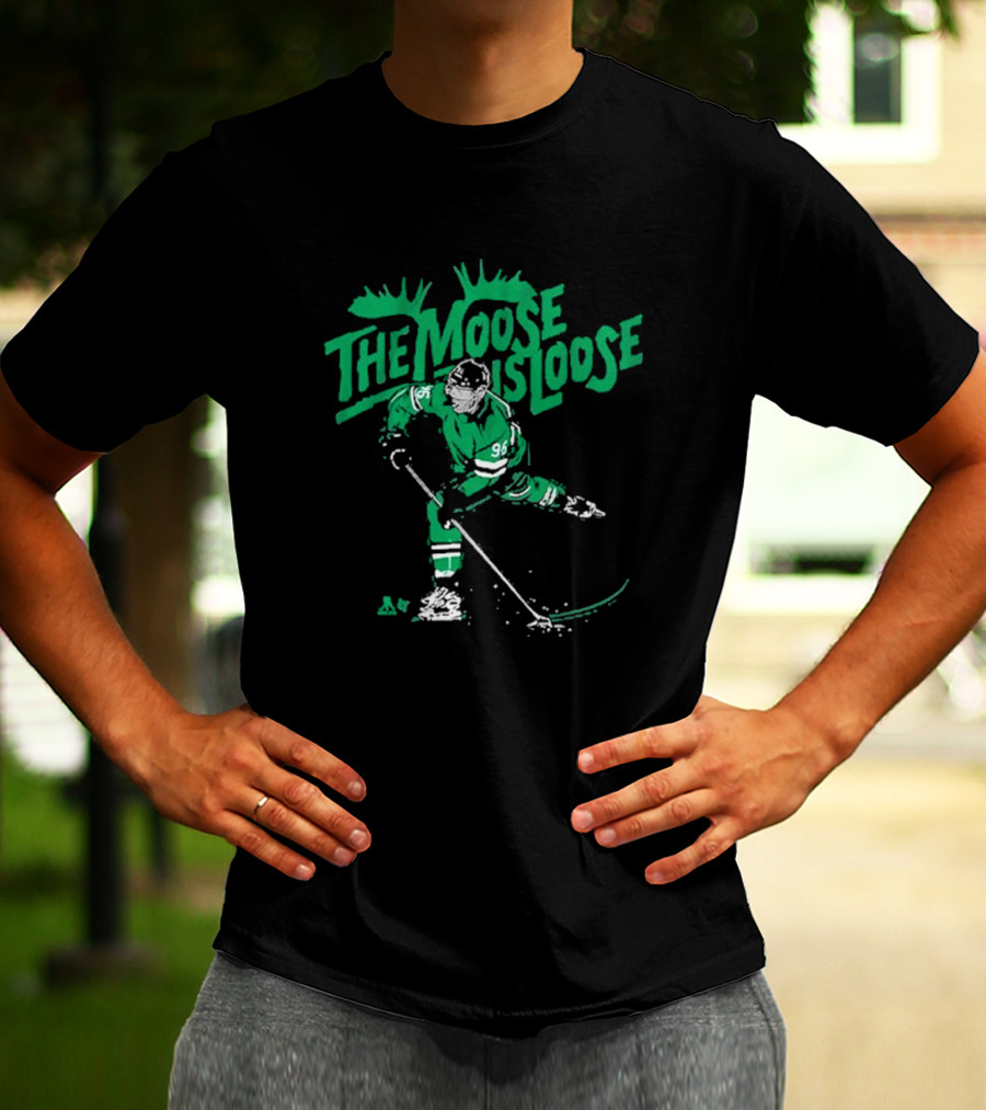 The Moose Is Loose Hockey Player Number 96 T-Shirt