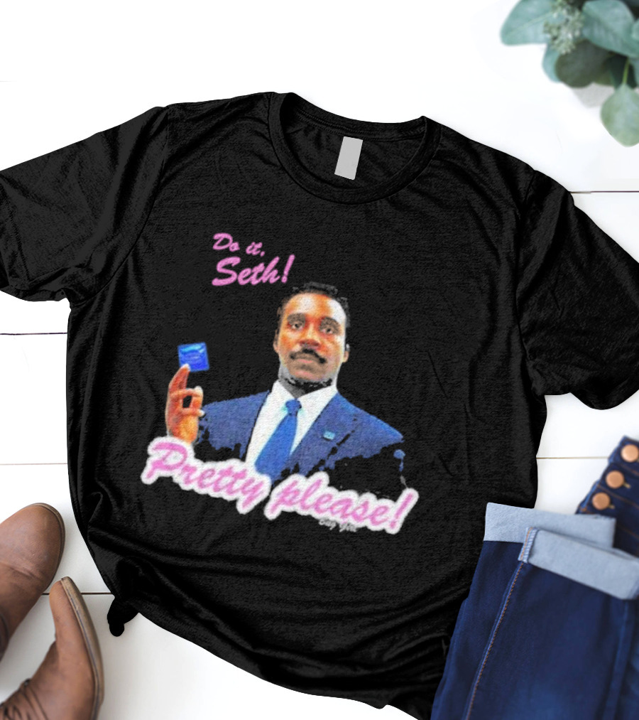 Do It Seth Pretty Please! Milchick Holding Blue Card T-Shirt
