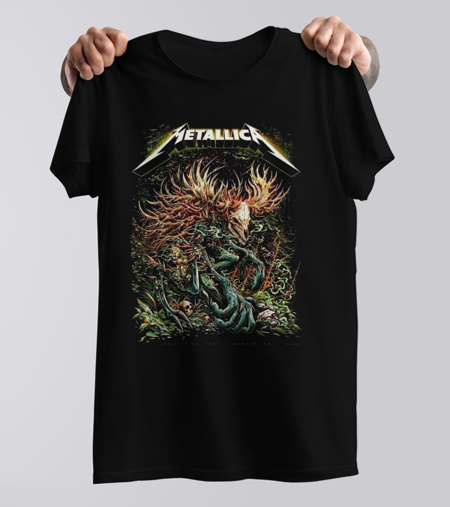 Metallica M72 Toronto Ontario 2025 Rogers Centre April 24 26 Forest Creature Skull Art T-Shirt