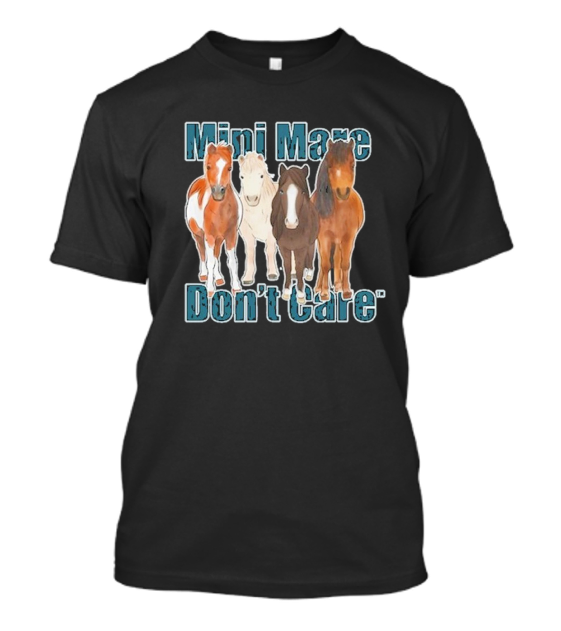 Mini Mare Don't Care Horse Trio T-Shirt