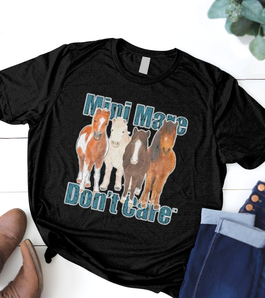Mini Mare Don't Care Horse Trio T-Shirt