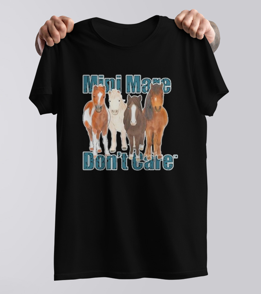 Mini Mare Don't Care Horse Trio T-Shirt
