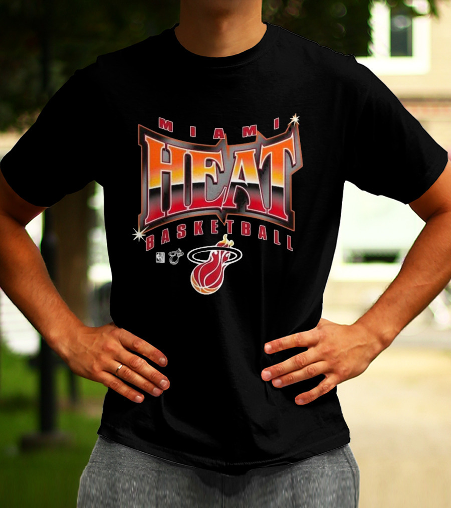 Miami Heat Basketball Worldwide Glow Up NBA Icons T-Shirt
