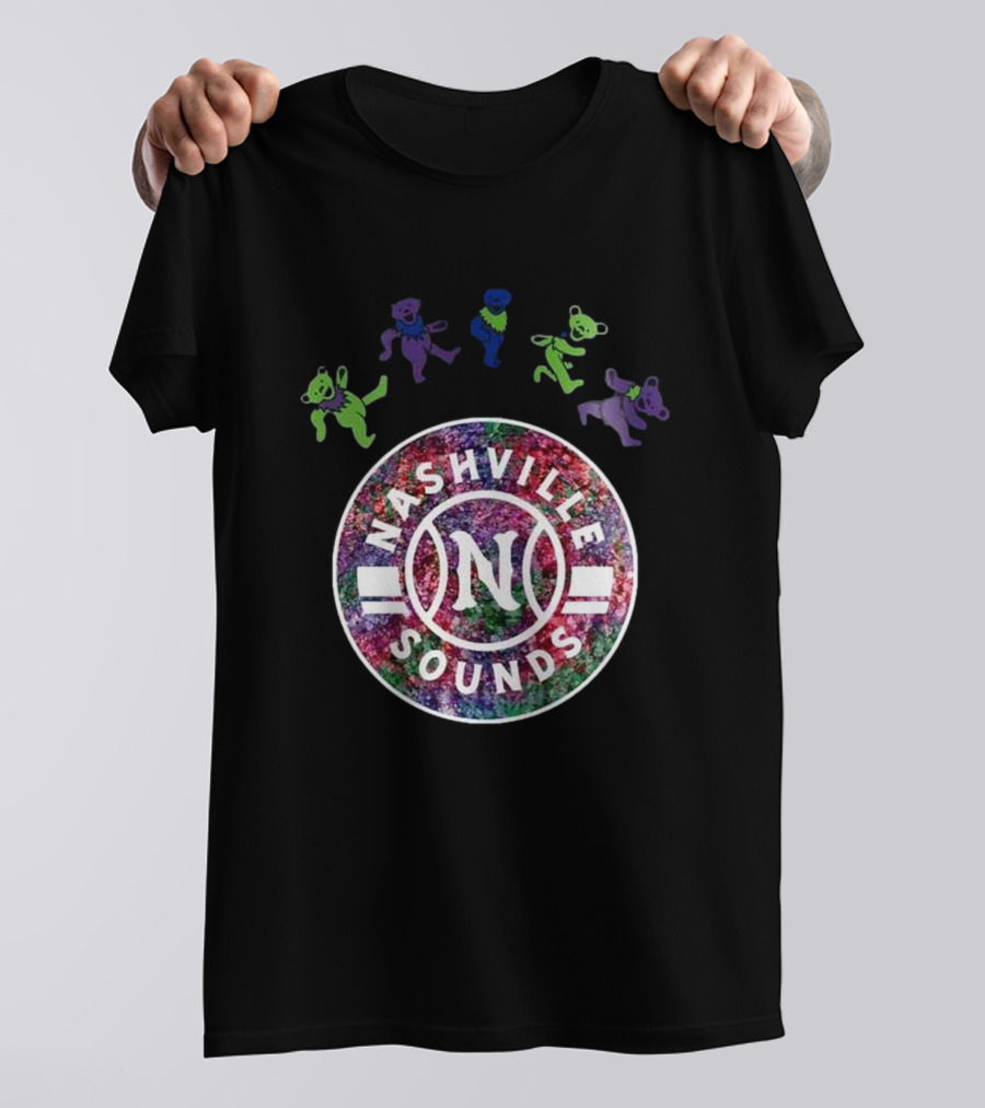 Nashville Sounds Grateful Dead Dancing Bears Baseball 2025 T-Shirt