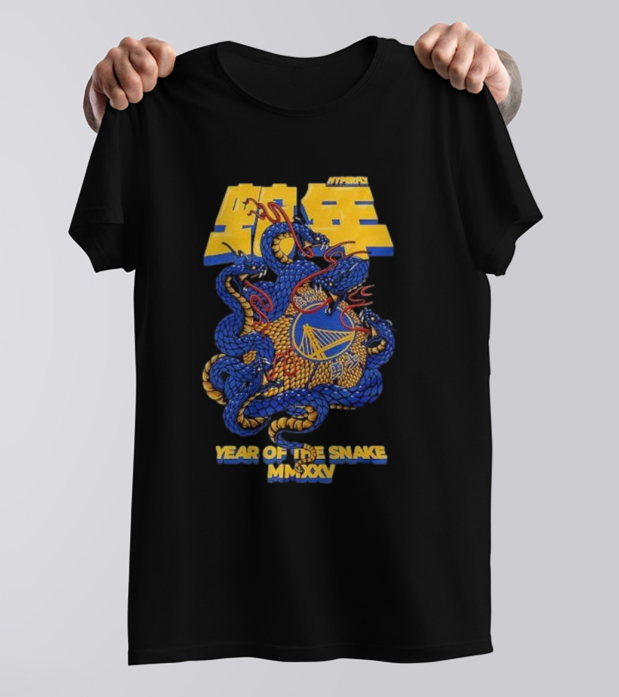 NBALab X Hyperfly Golden State Warriors Year Of The Snake MNXXIV Lunar New Year Collection T-Shirt