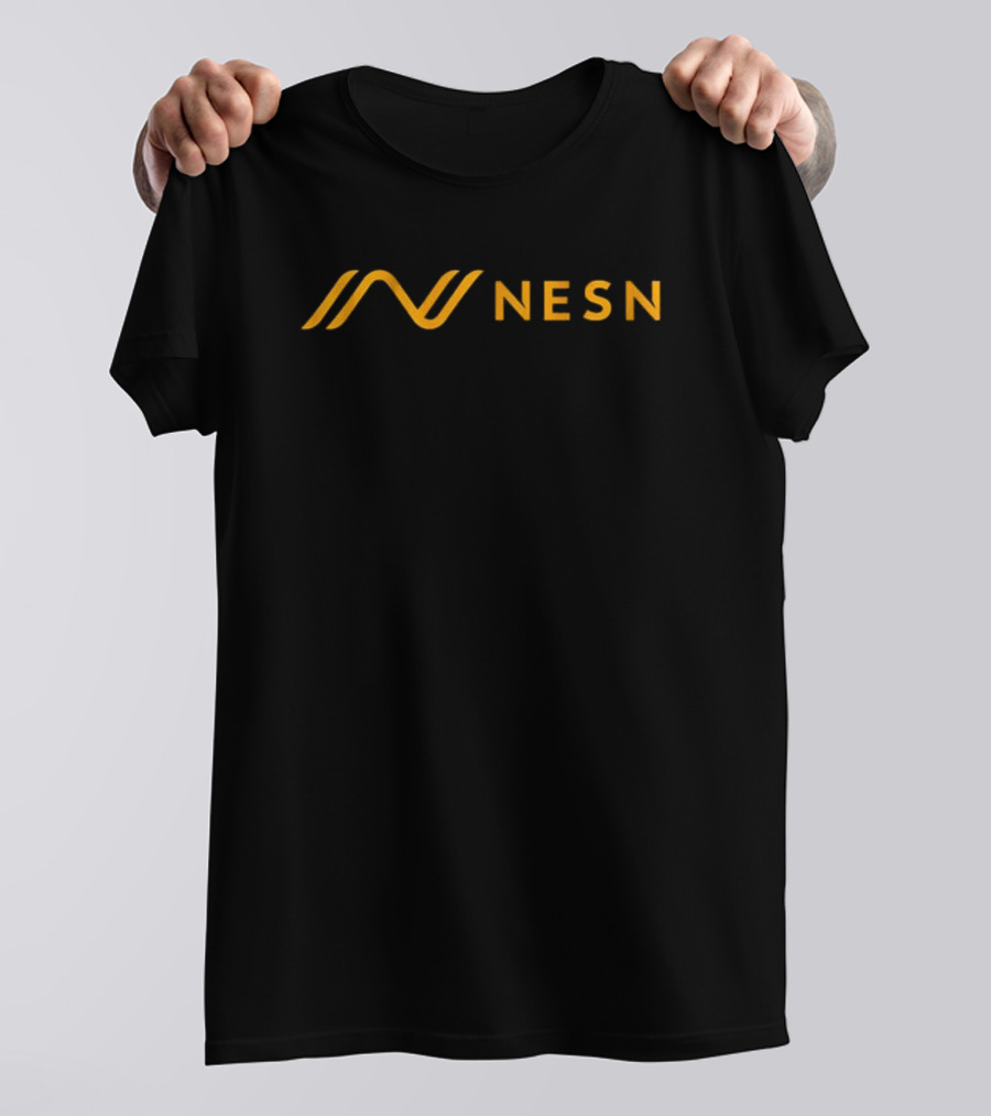 NESN Yellow Text Icon Curved Lines T-Shirt