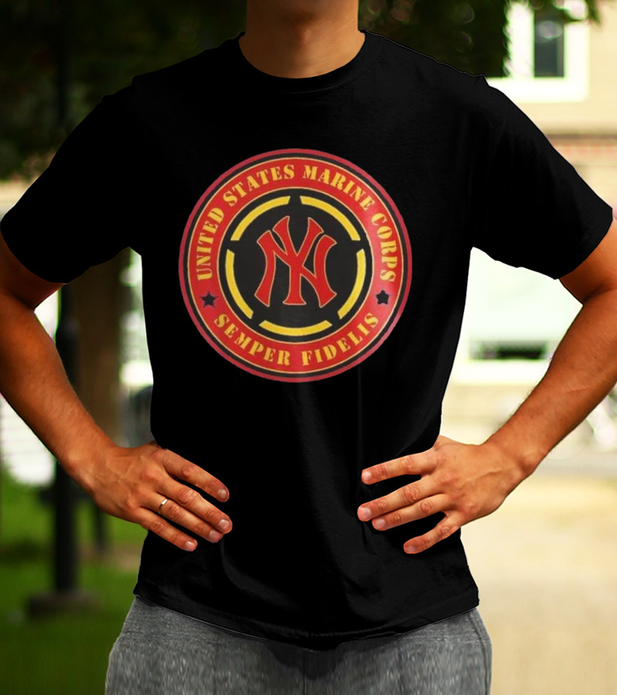 New York Yankees United States Marine Corps Semper Fidelis MLB Military Appreciation Night 2025 T-Shirt