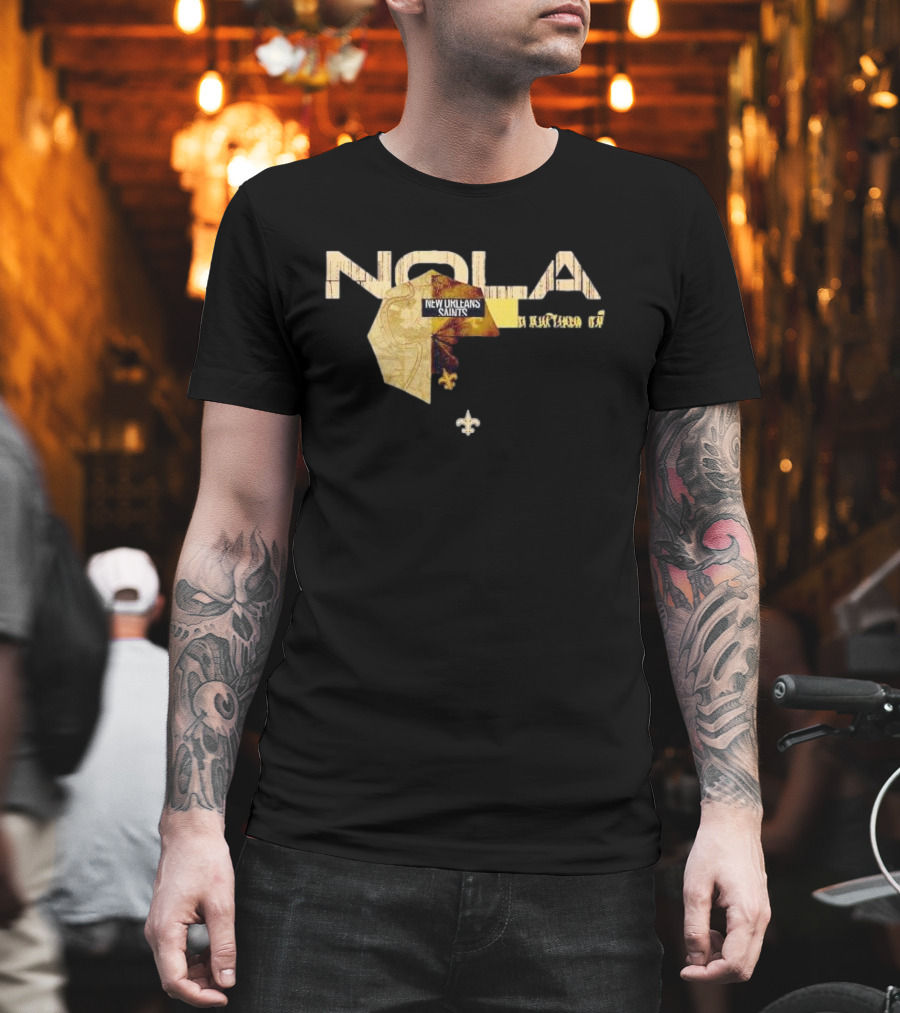 NOLA New Orleans Saints 2025 NFL Draft Cluster Fleur-de-Lis T-Shirt