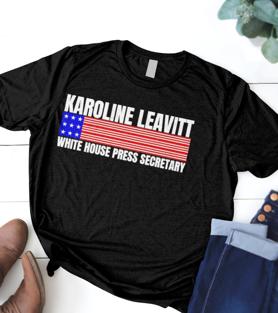 Karoline Leavitt White House Press Secretary American Flag Design T-Shirt