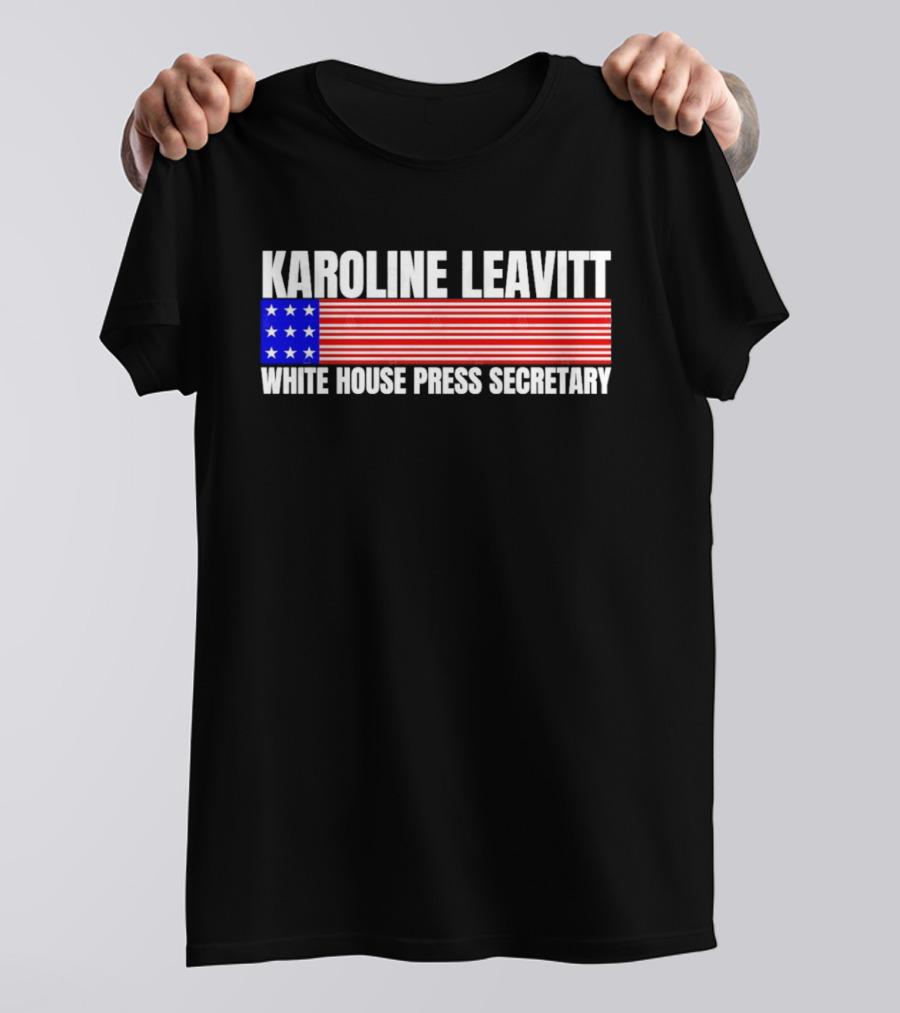 Karoline Leavitt White House Press Secretary American Flag Design T-Shirt