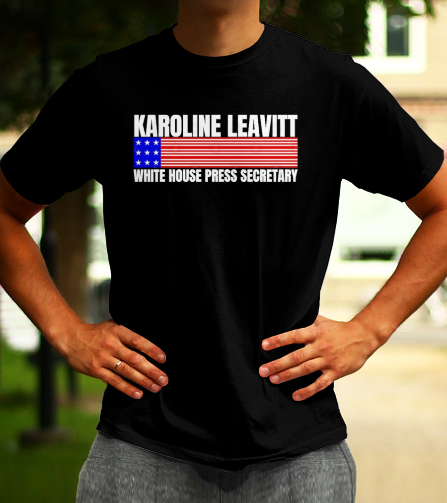 Karoline Leavitt White House Press Secretary American Flag Design T-Shirt