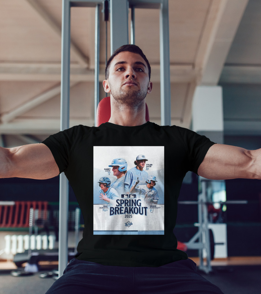 North Carolina Tar Heels Baseball Spring Breakout 2025 Casey Cook Tyler Baum Mac Horvath Vance Honeycutt MLB T-Shirt