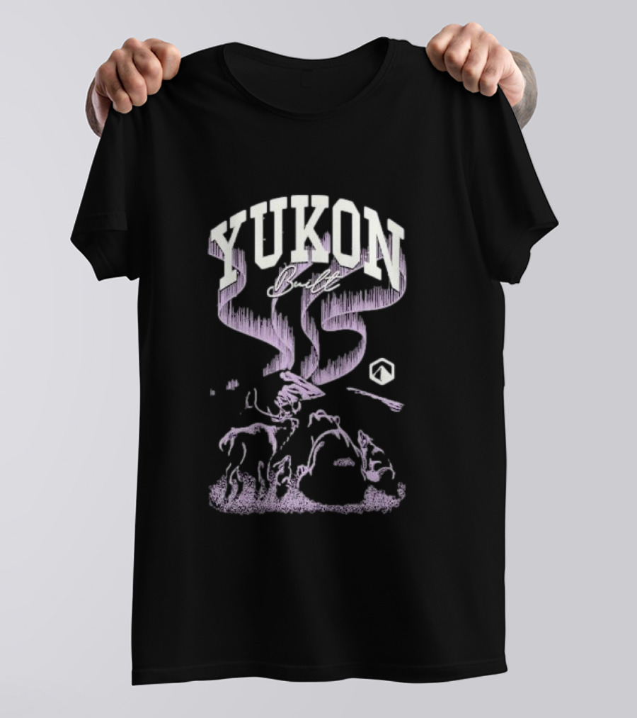 Yukon Built Northern Lights Social Club Scenery T-Shirt