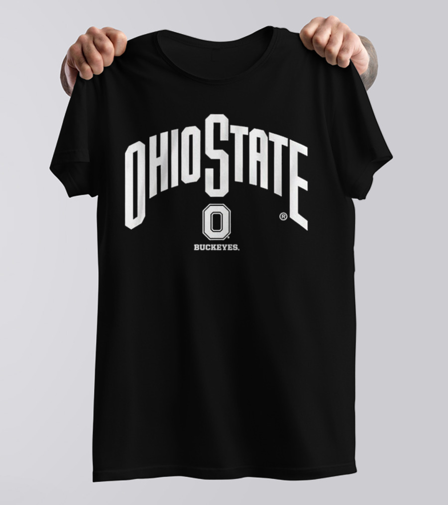 Ohio State Buckeyes Arched Wordmark With Athletic O T-Shirt