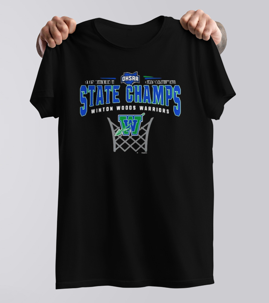 OHSAA 2025 Division II State Champs Winton Woods Warriors Basketball T-Shirt