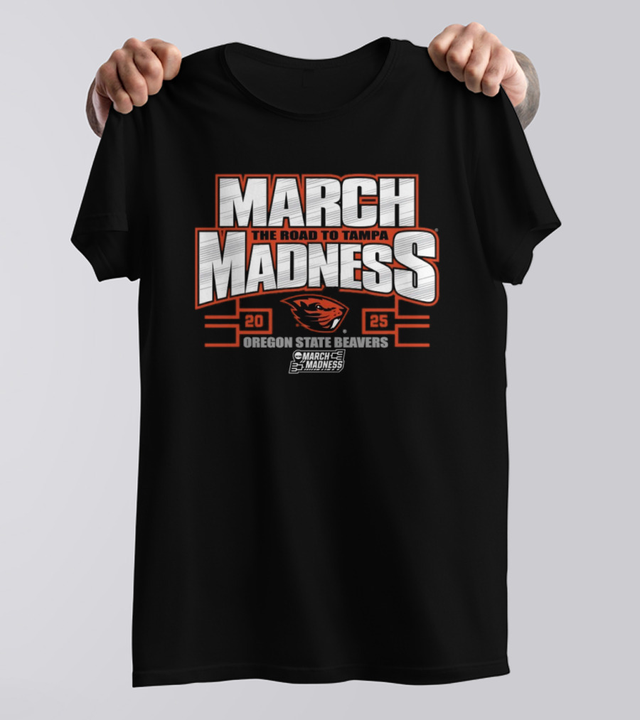 Oregon State Beavers March Madness The Road To Tampa College Sports 2025 T-Shirt