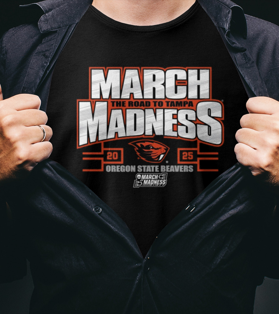 Oregon State Beavers March Madness The Road To Tampa College Sports 2025 T-Shirt