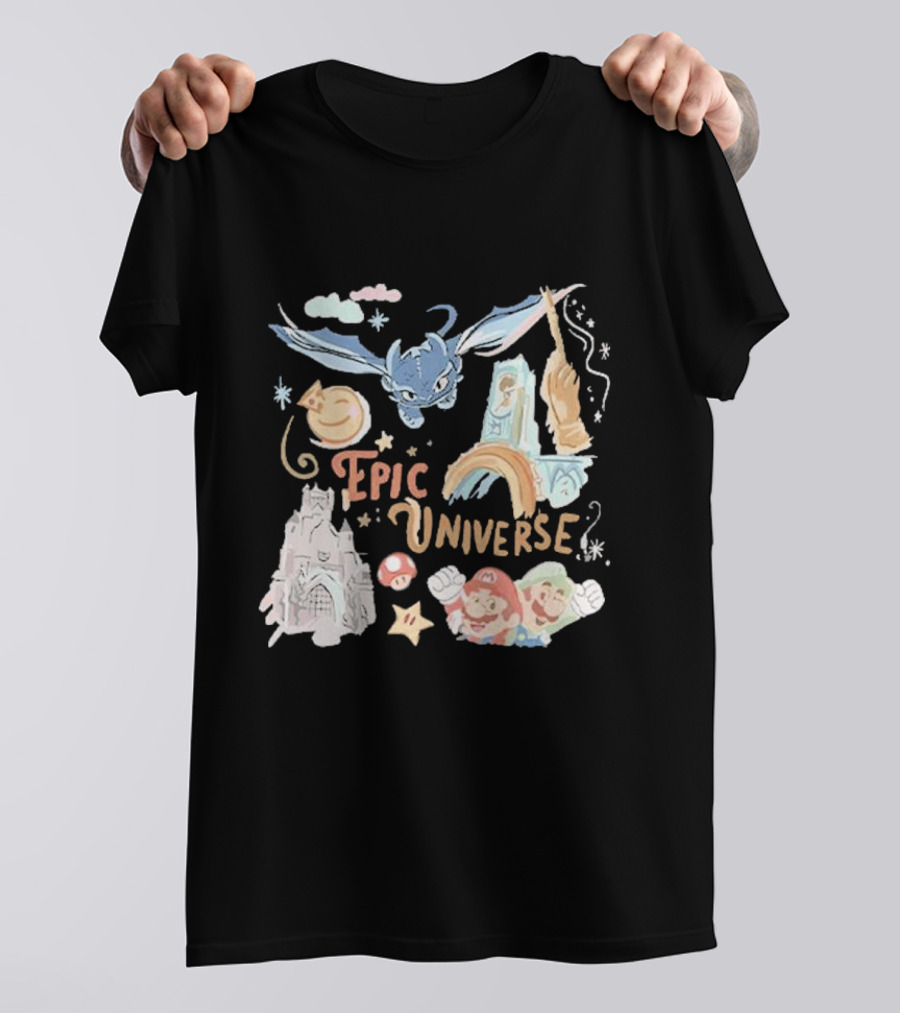 Epic Universe Mario Luigi Dragon Orlando Park Adventure T-Shirt