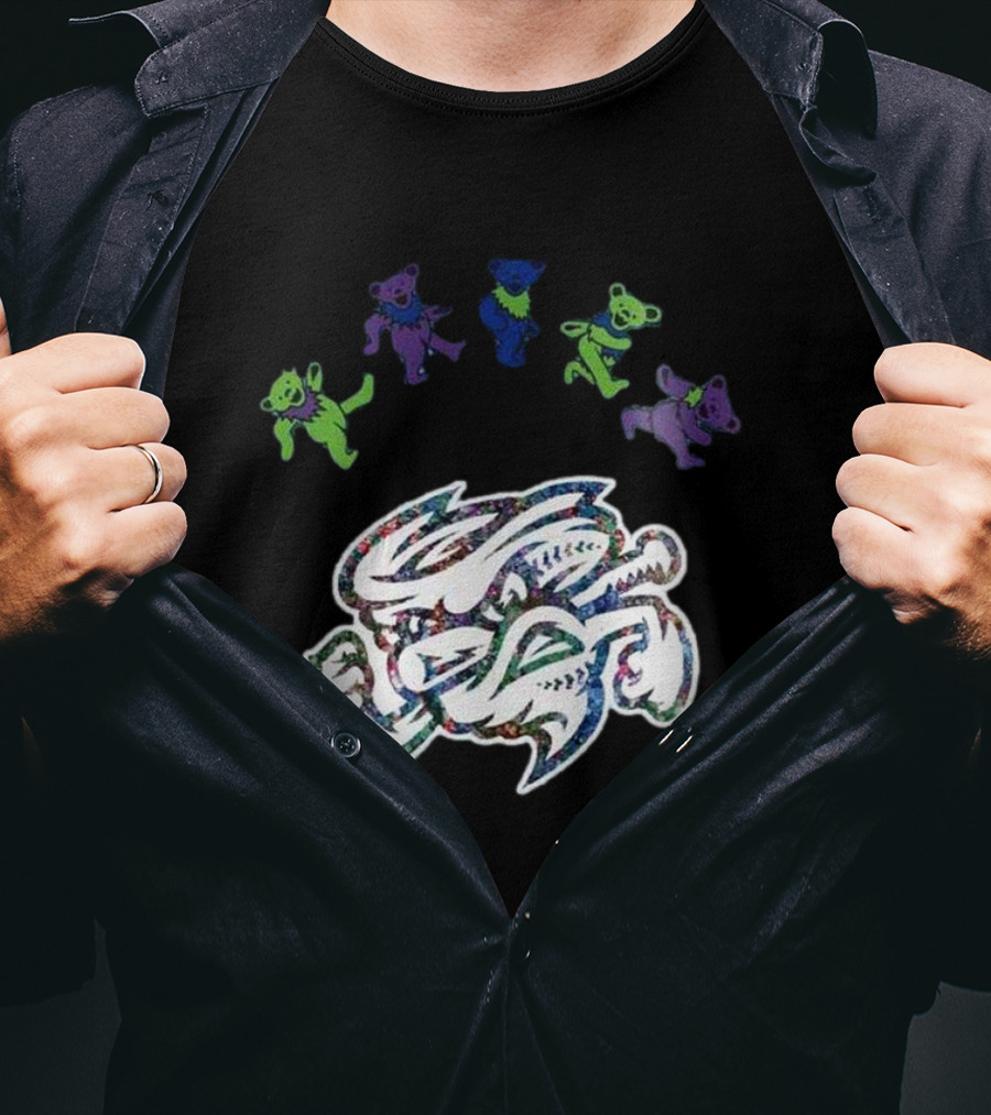 Omaha Storm Chasers Grateful Dead Night 2025 Baseball Dancing Bears T-Shirt