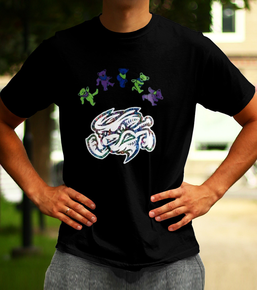 Omaha Storm Chasers Grateful Dead Night 2025 Baseball Dancing Bears T-Shirt