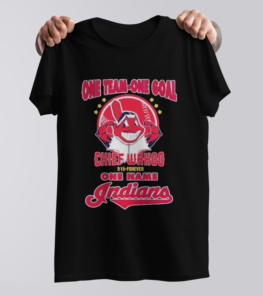 Chief Wahoo One Team-One Goal One Name Indians 1915-Forever T-Shirt