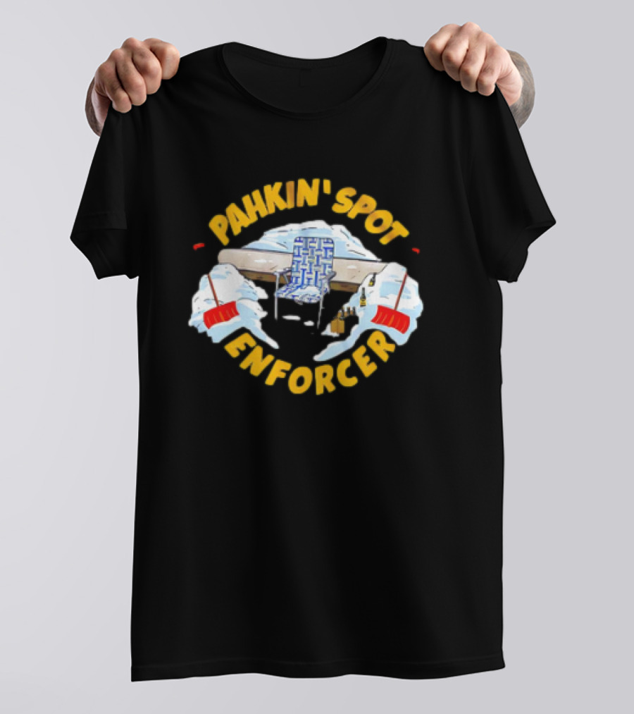 Pahkin’ Spot Enforcer Hockey Ice Rink Shovels T-Shirt