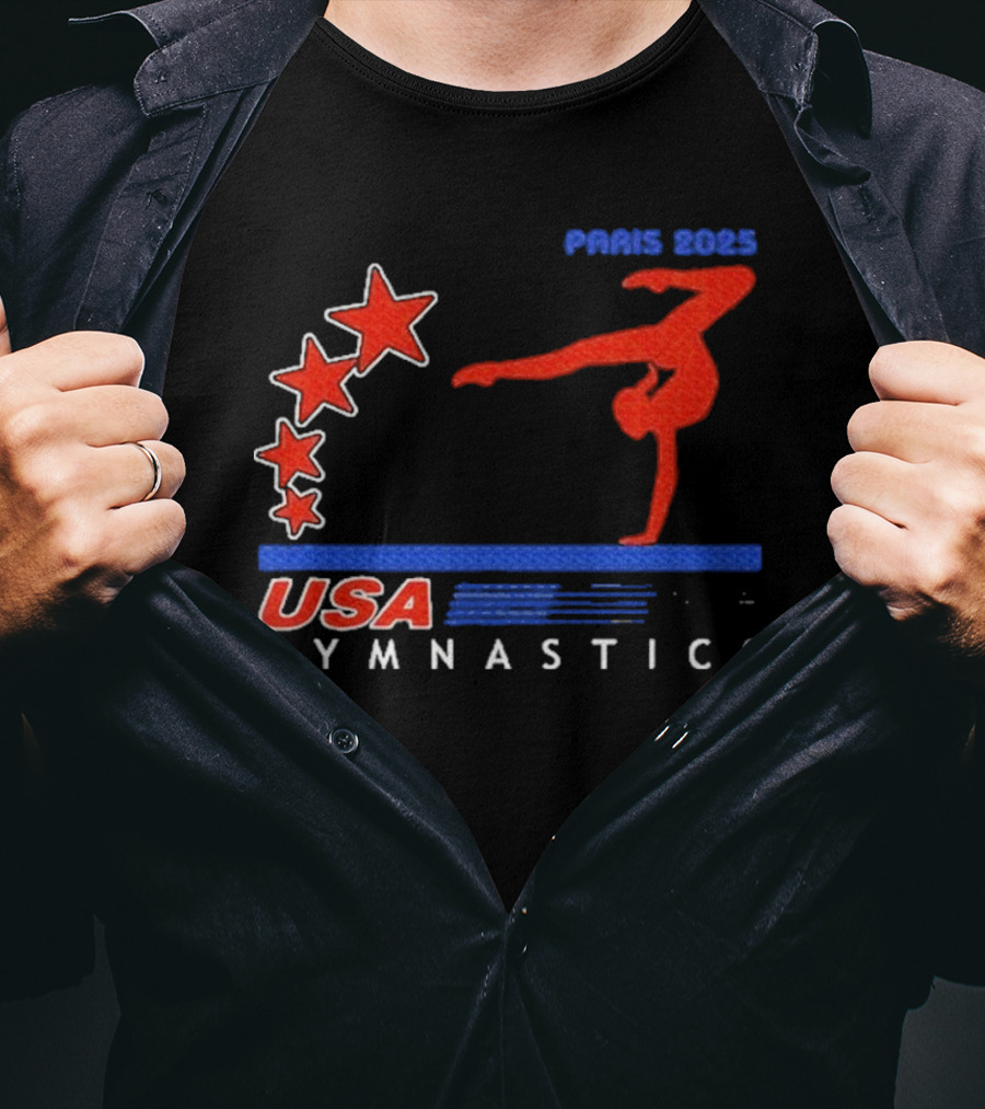 Paris 2025 USA Gymnastics Stars T-Shirt