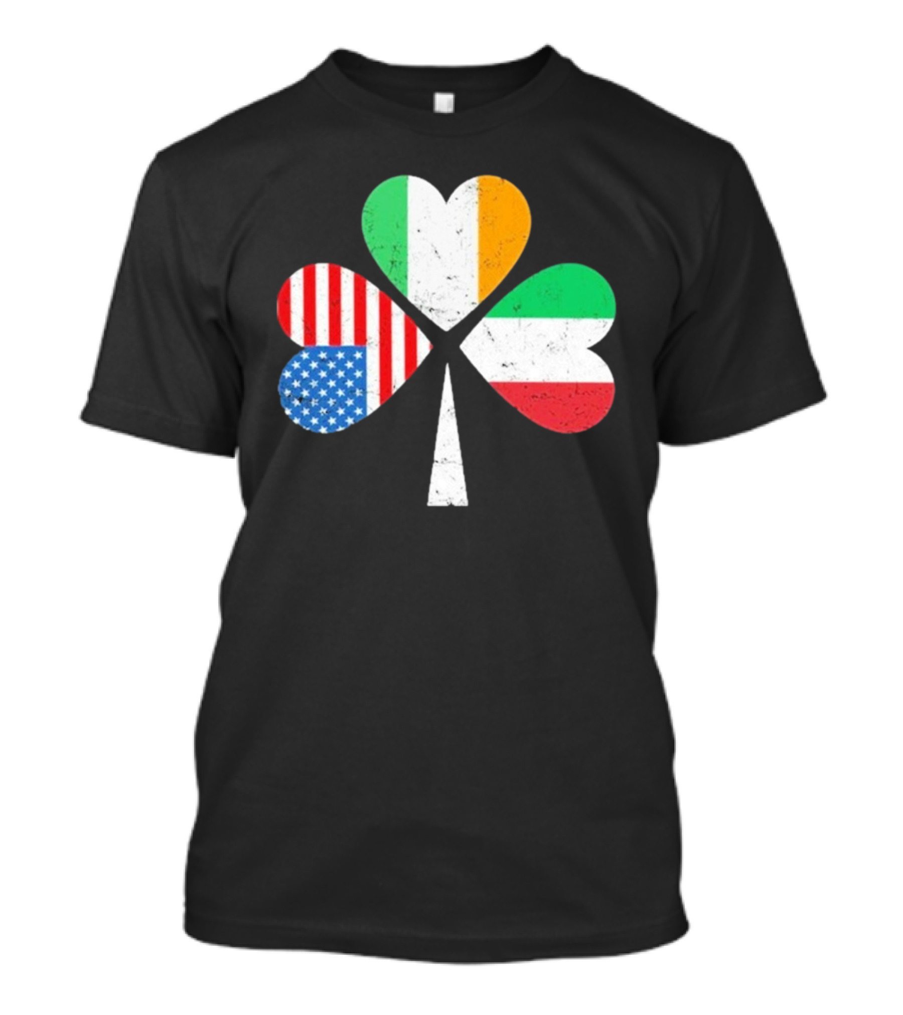 PatrickS Day Clover Ireland USA Italy Flag Trio T-Shirt