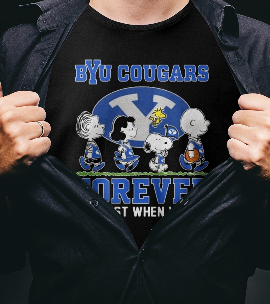 BYU Cougars Peanuts Characters Forever Not Just When We Win T-Shirt