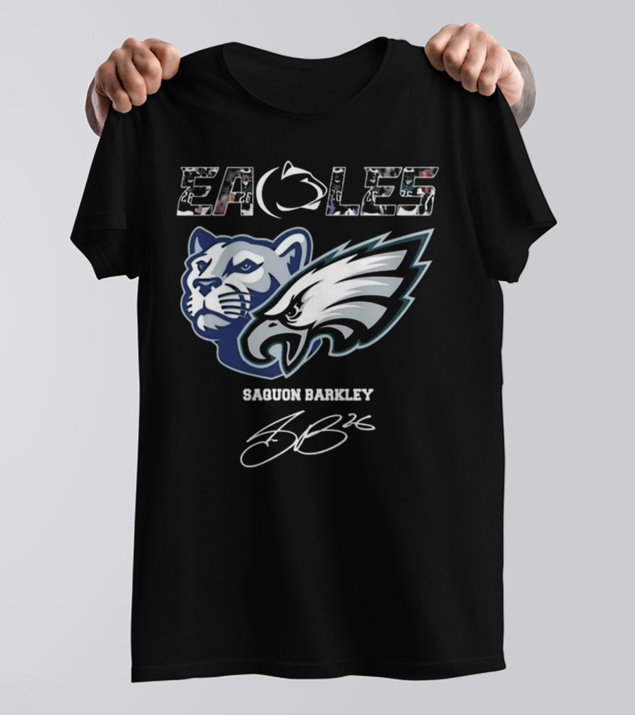 Eagles Penn State Saquon Barkley Signature T-Shirt