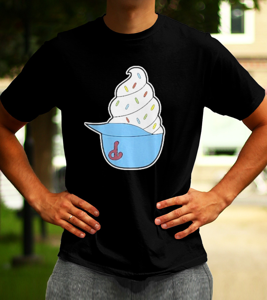 Philadelphia Phillies Ice Cream Helmet With Sprinkles T-Shirt