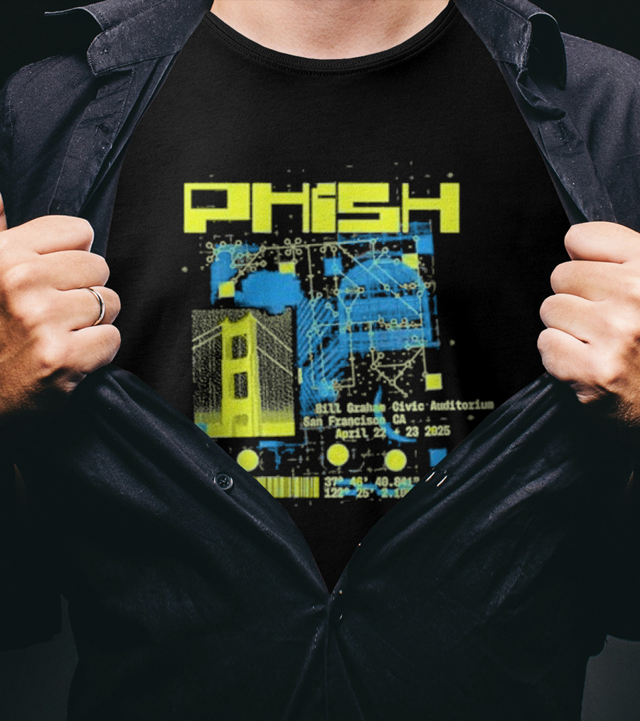 Phish San Francisco California April 22nd And 23rd 2025 T-Shirt