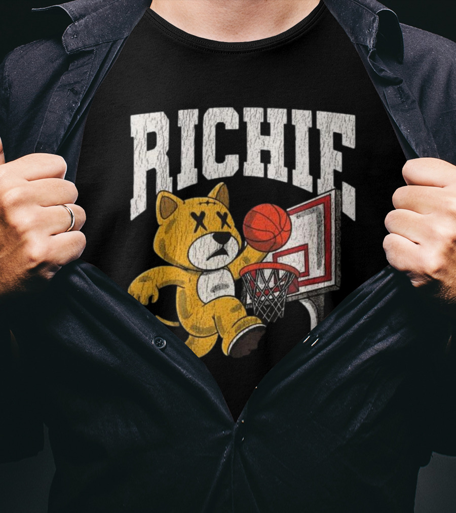 Richie Basketball Bear Dunk Playoff T-Shirt