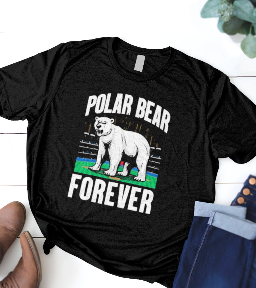 Polar Bear Forever Baseball Stadium Scene T-Shirt