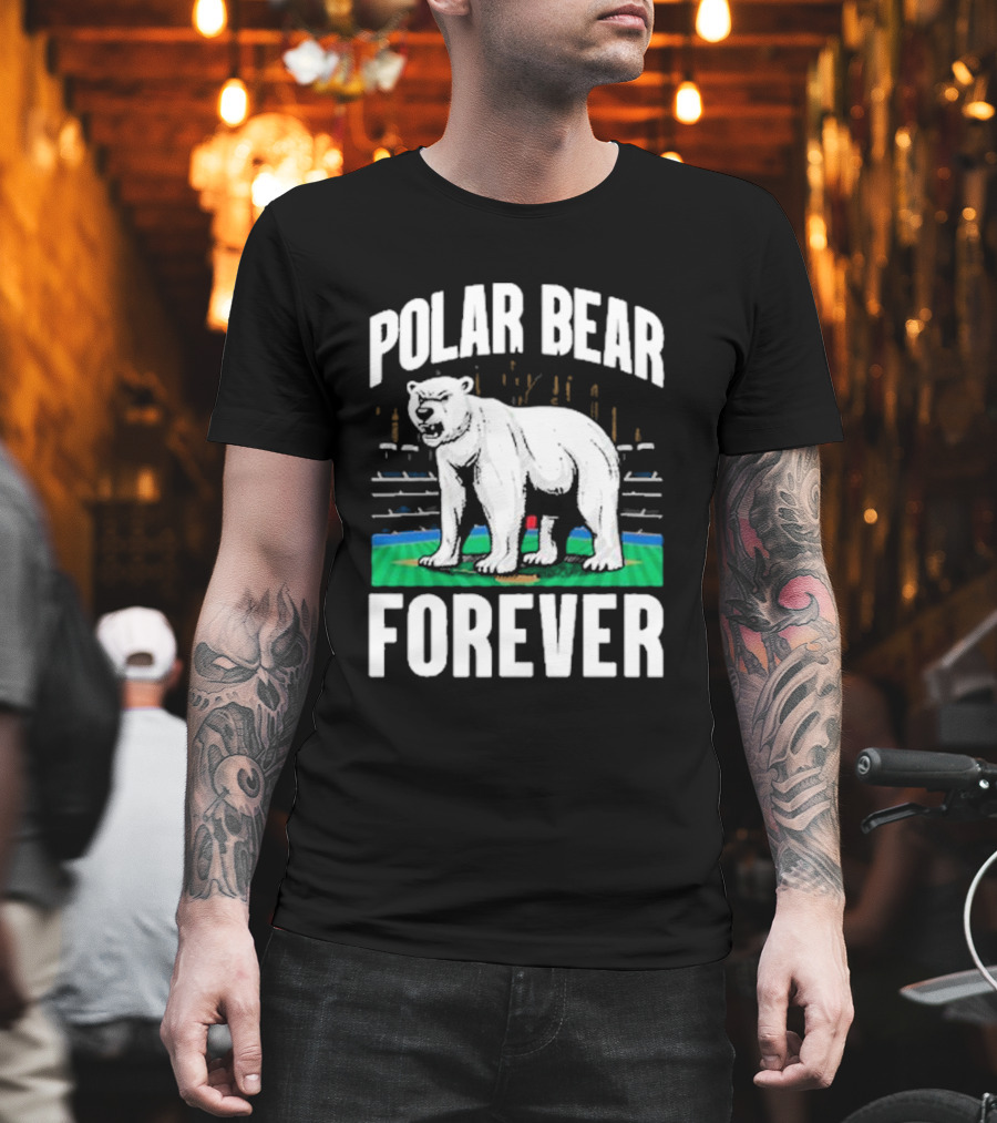 Polar Bear Forever Baseball Stadium Scene T-Shirt