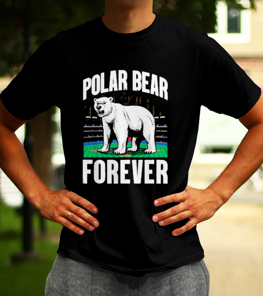 Polar Bear Forever Baseball Stadium Scene T-Shirt