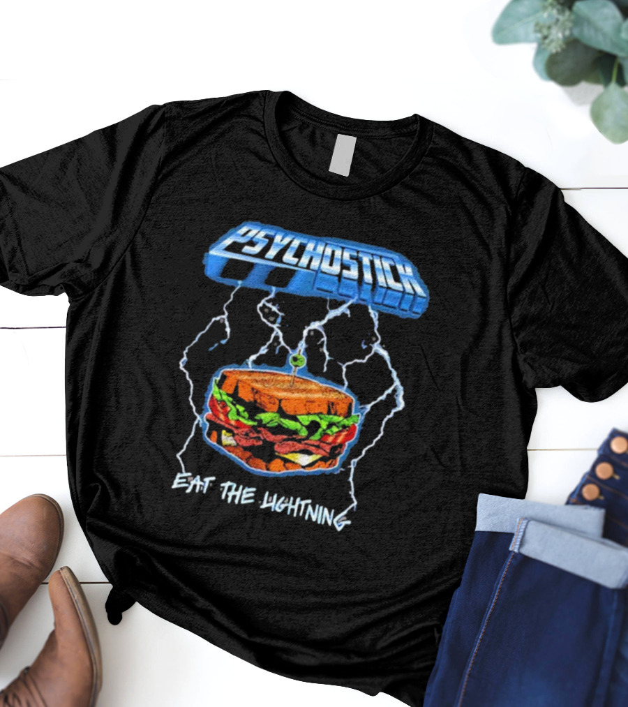 Psychostick Eat The Lightning Sandwich With Lightning Bolts T-Shirt