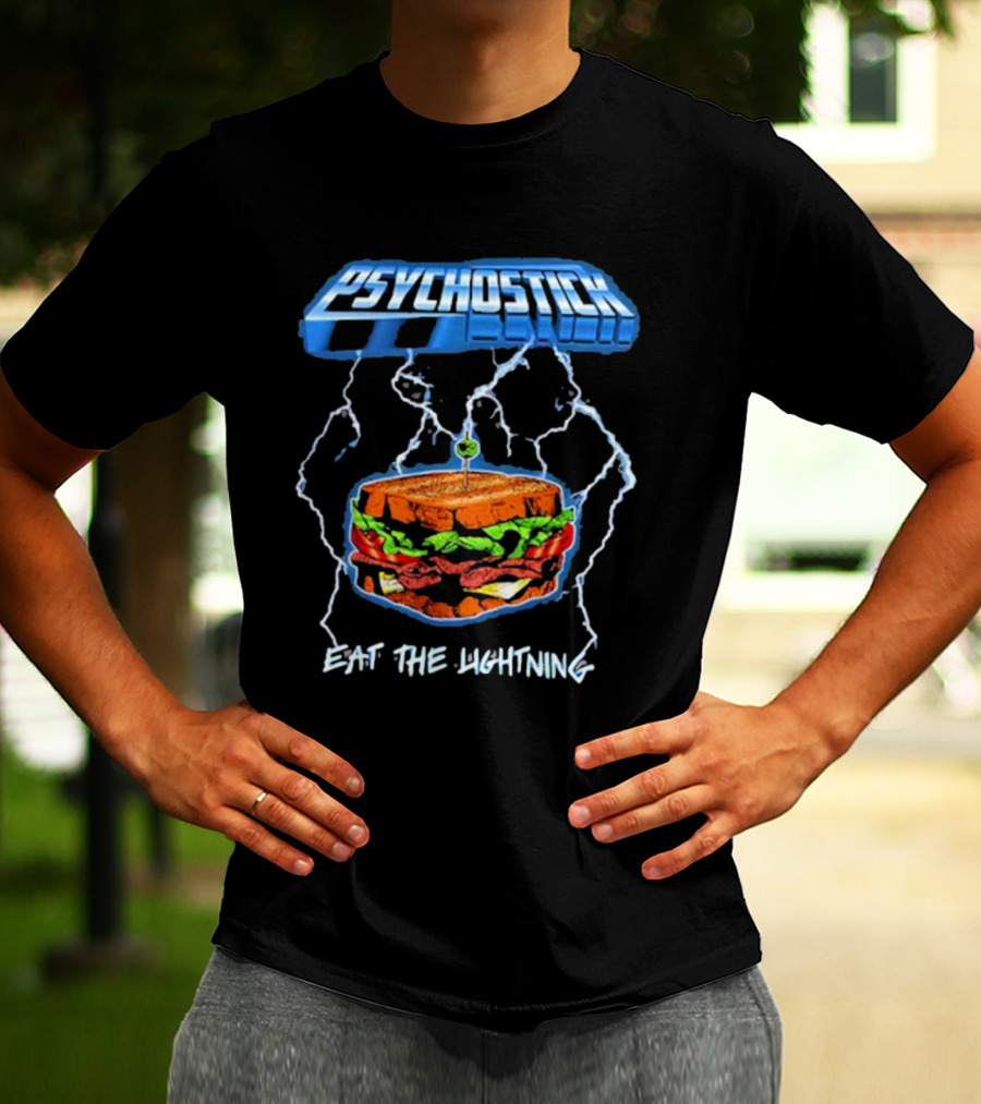 Psychostick Eat The Lightning Sandwich With Lightning Bolts T-Shirt