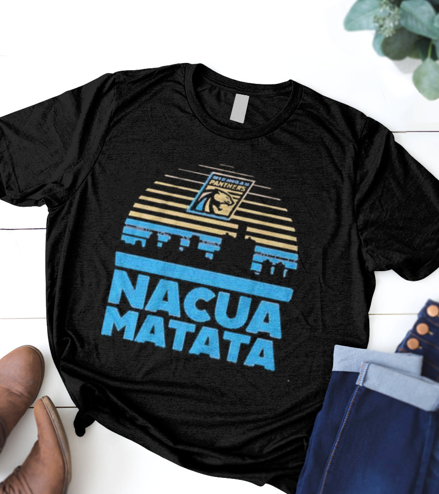 Nacua Matata Michigan Panthers Skyline Lion Icon T-Shirt