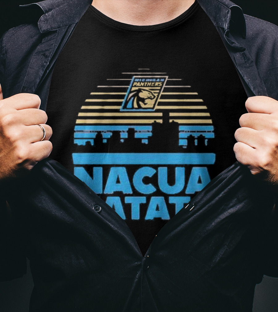 Nacua Matata Michigan Panthers Skyline Lion Icon T-Shirt