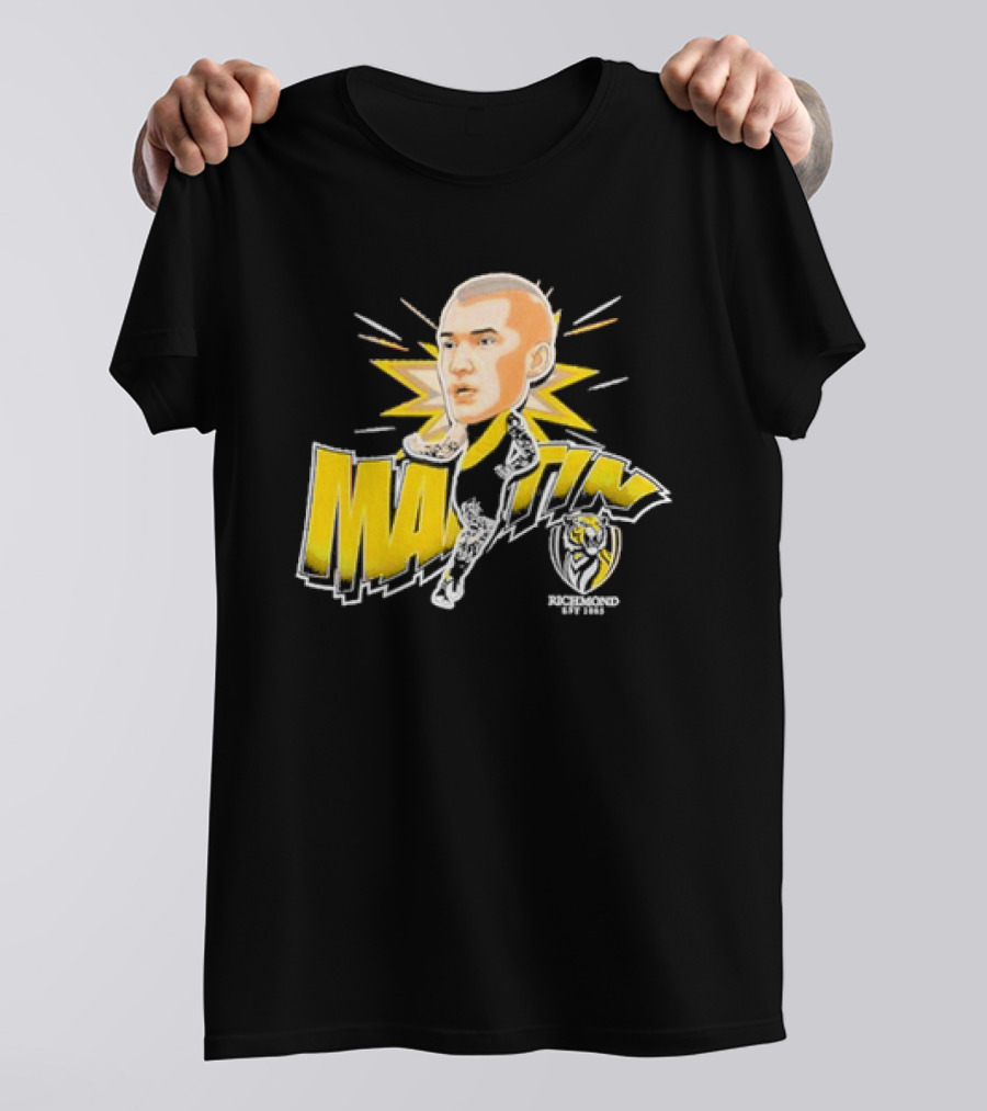 Richmond FC Dustin Martin Henrik Face With Yellow Highlights T-Shirt