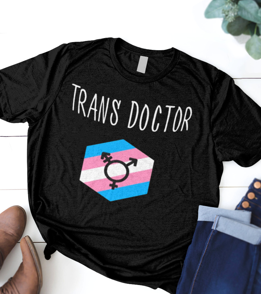 Trans Doctor Pride Symbol Hexagon T-Shirt