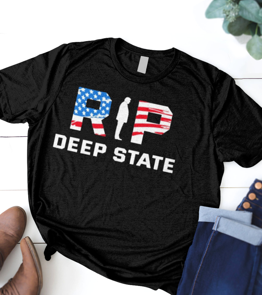 RIP Deep State American Flag Silhouette T-Shirt