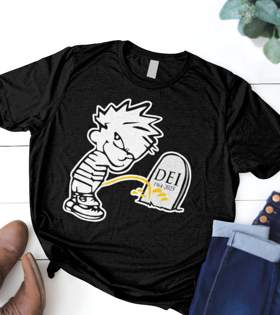 RIP DEI 1964-2025 Comic Tribute With Cartoon Character T-Shirt