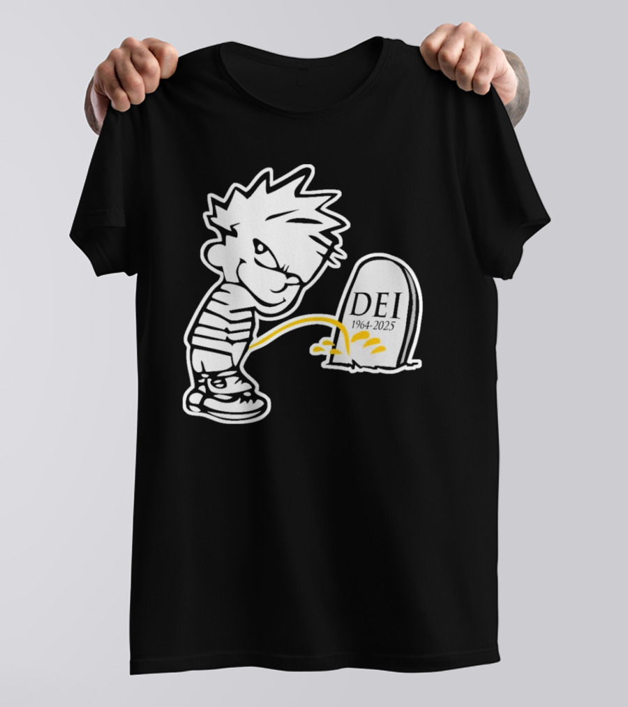 RIP DEI 1964-2025 Comic Tribute With Cartoon Character T-Shirt