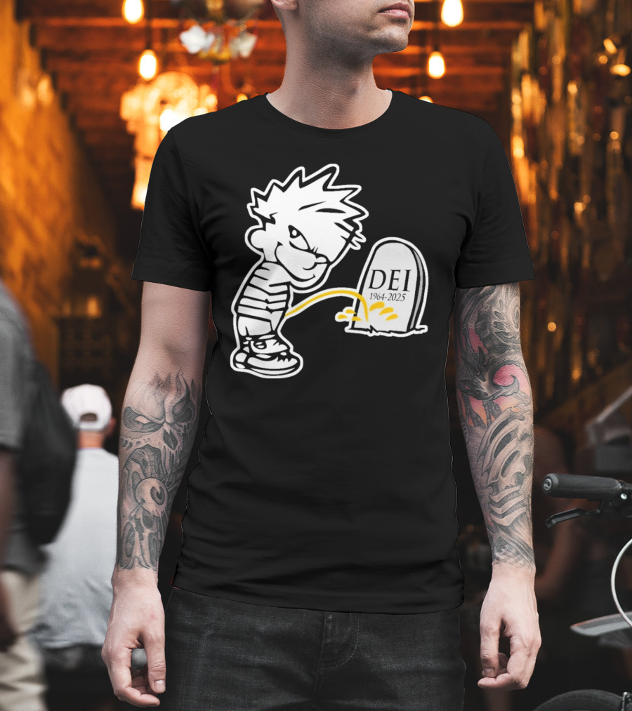 RIP DEI 1964-2025 Comic Tribute With Cartoon Character T-Shirt